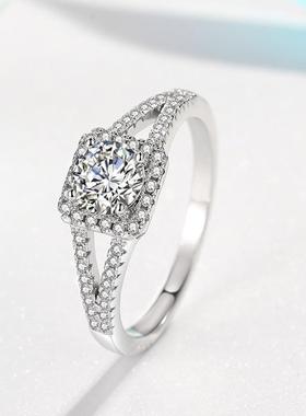 莫桑石钻戒情侣礼物原创设计