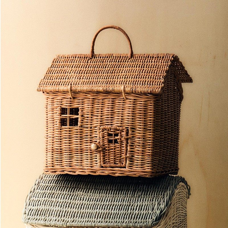 印尼手工藤编织小房子包小孩过家家手拎包玩具收纳篮儿童摄影摆件,收纳整理,其他收纳篮,淘宝优惠券,粉丝福利购,淘宝优惠卷