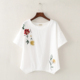 刺绣棉麻t恤女文艺范宽松百搭休闲简约圆领短袖 2020夏装 新款 上衣