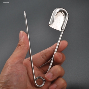 网红回形针耳环冷淡风别针耳钉曲别针耳环嘻哈潮男潮女耳圈饰品