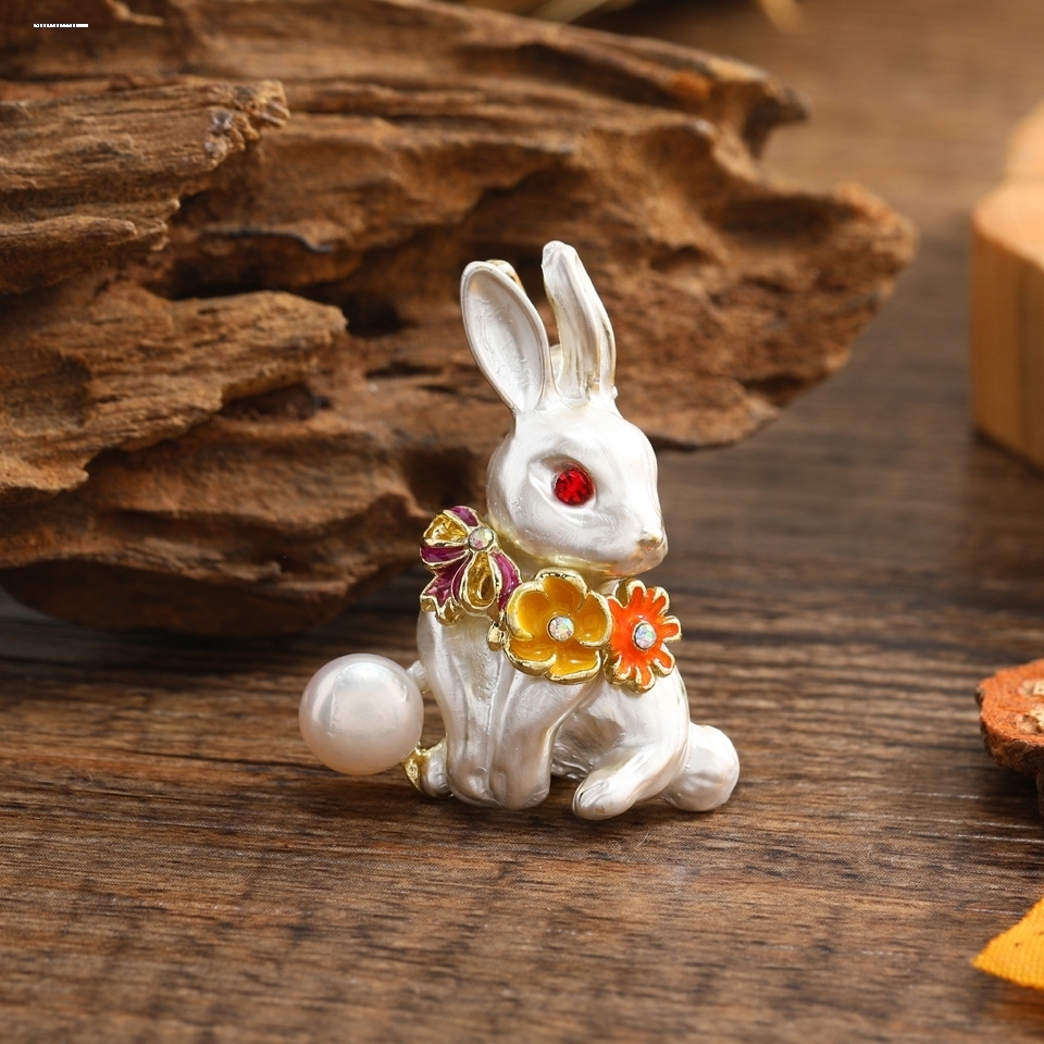 兔子胸针可爱日系本命年徽章卡通别针中国风ins个性别针包包挂件