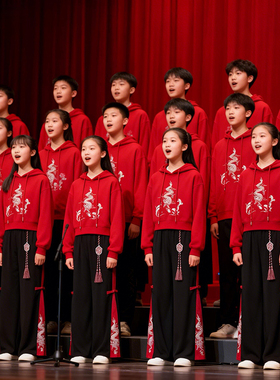 初高中合唱朗诵爱国主题演出服演讲比赛中学生中国风礼服大合唱团