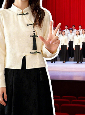 新中式盘扣上衣马面裙套装女小个子日常可穿初中高中学生表演服装