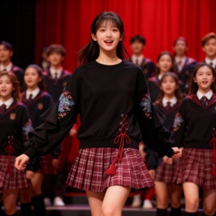诗歌朗诵大合唱演出服装小学初中高中生表演比赛演讲毕业班服套装
