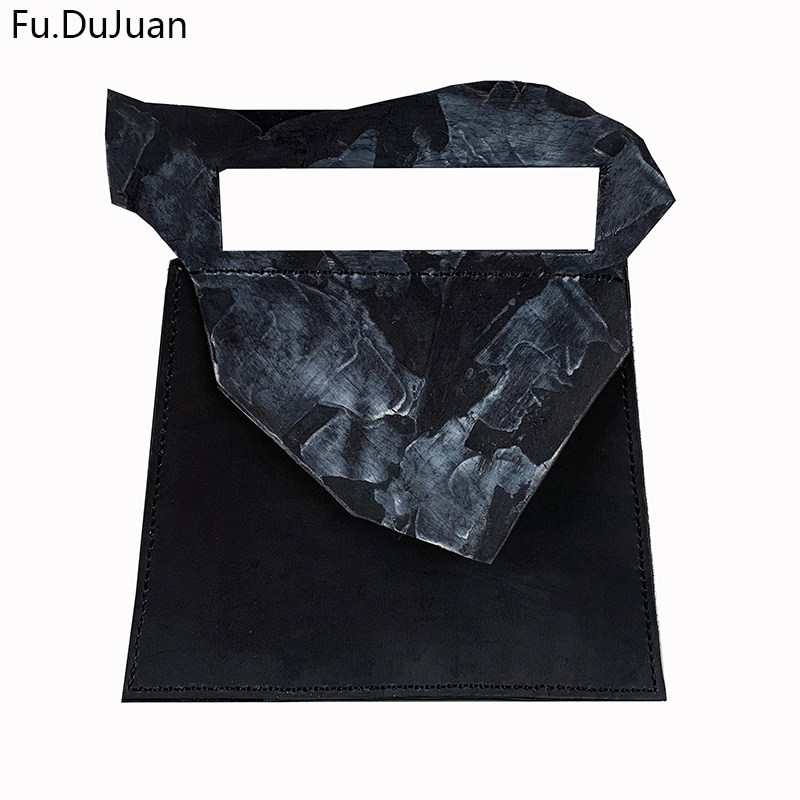 Fu.DuJuan 高级艺术质感 手绘 手提斜挎单肩包 个性真皮包 手工包