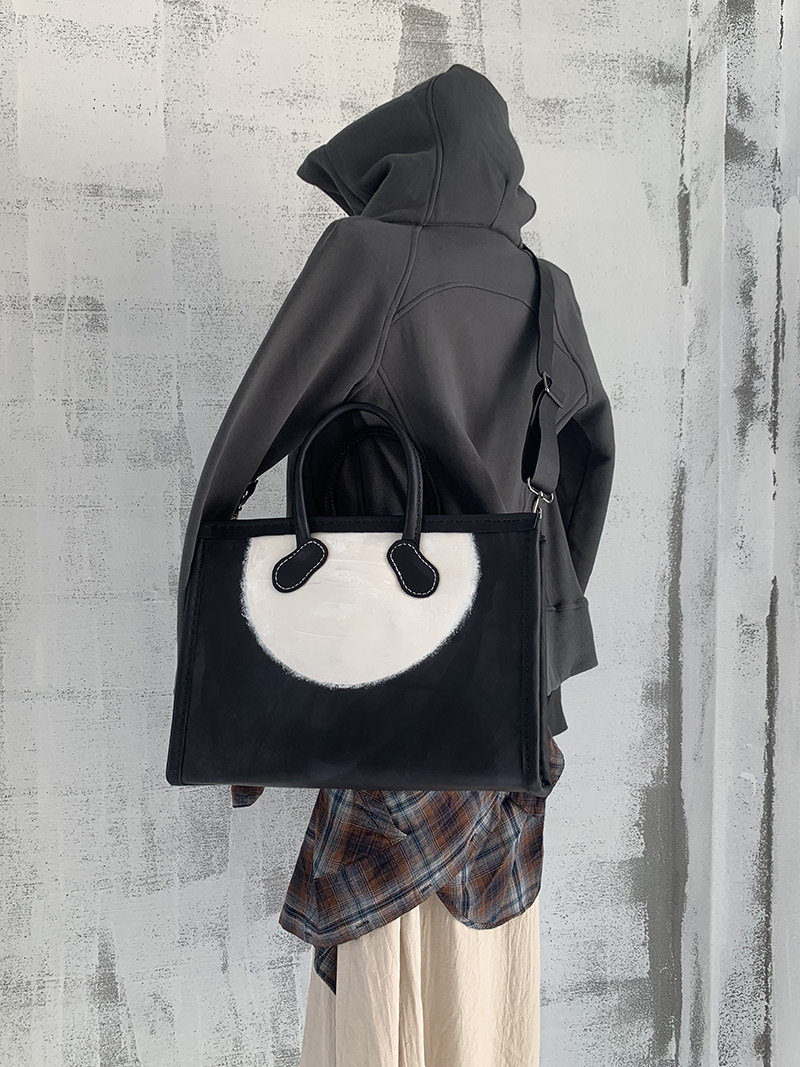 Fu.DuJuan 设计师黑白熊猫包 手提包 斜挎包 托特包 通勤包单肩包