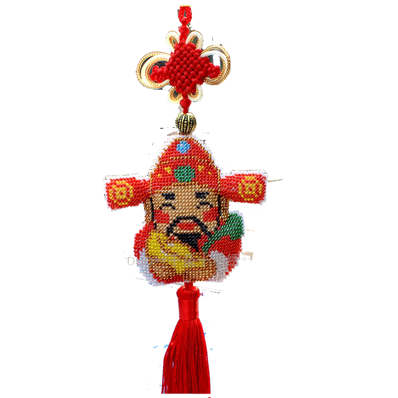 千朵印花满珠绣十字绣小挂件礼物