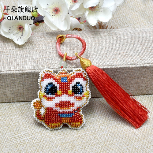 红色喜庆 印花绣布