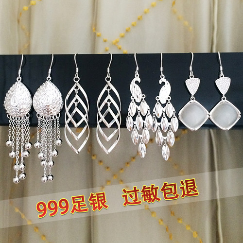 999足银时尚气质耳环不会过敏