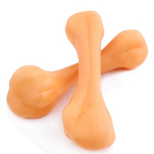 搪胶发声胴骨造型宠物玩具 狗狗搪胶玩具 泰迪金毛响声骨头 17CM