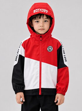 abckids男童运动风衣薄款