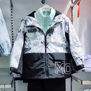 商场同款abckids童装2025冬季新款加绒冲锋衣两件套羽绒胆外套潮