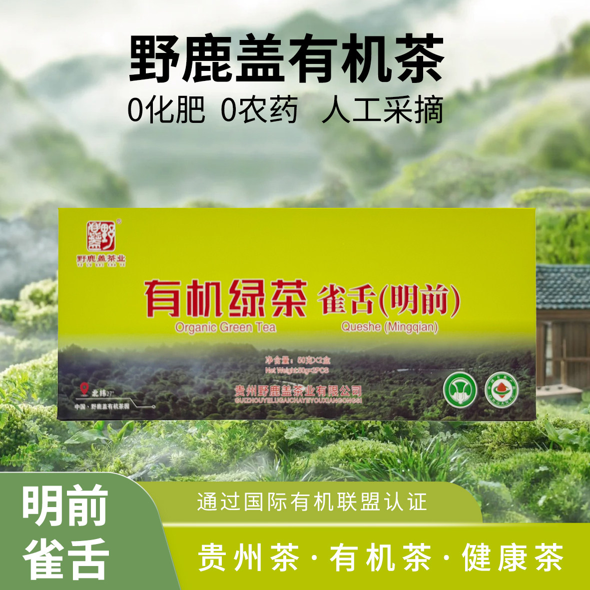 贵州凤冈锌硒茶红茶有机绿茶明前雀舌特价高山云雾茶叶100g礼盒装