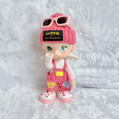 zsiga嘎子姐娃衣粉色多巴胺背带裤套装1/8人偶hacipupu姜饼人娃衣