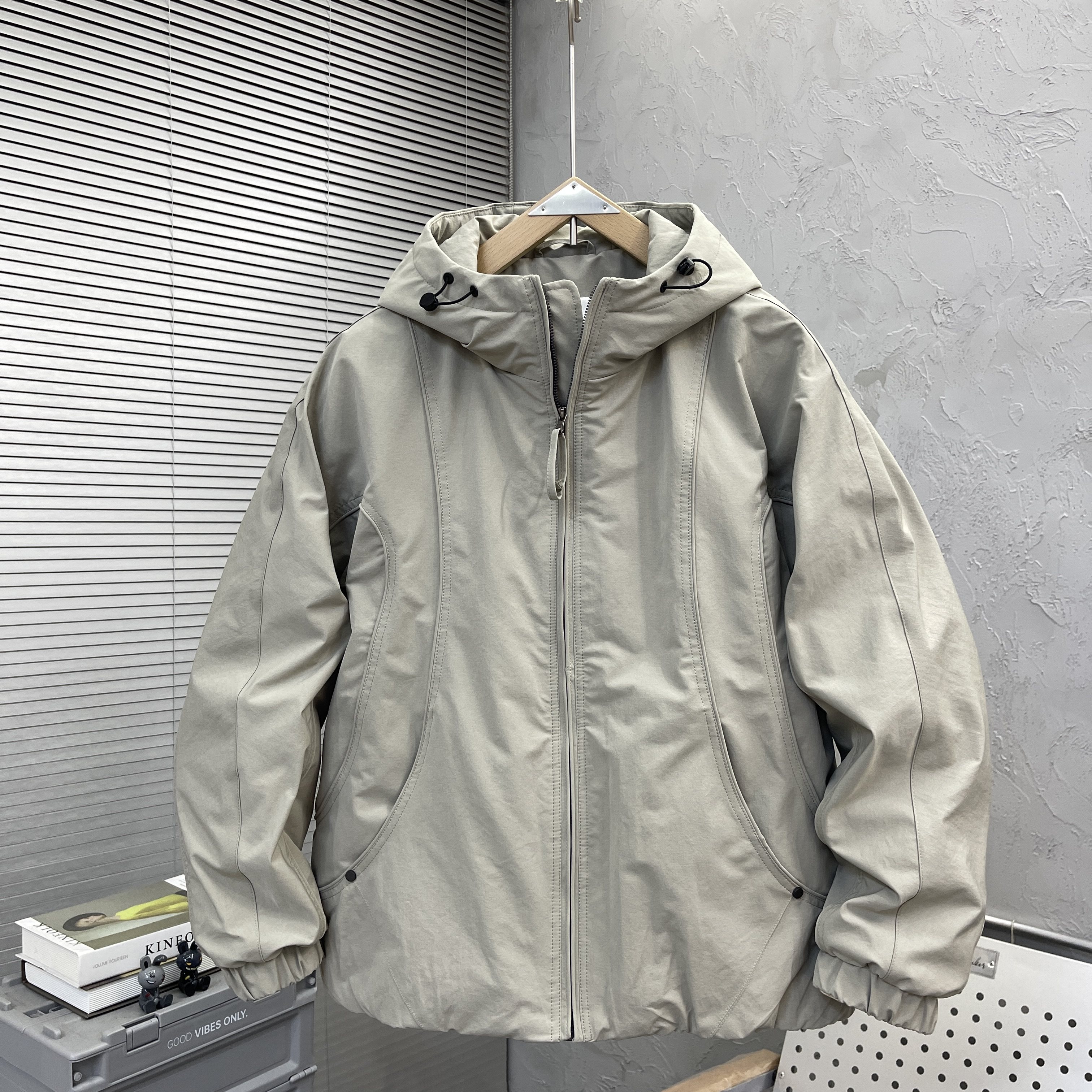 2025秋冬新款潮牌男士夹薄棉外套时尚百搭休闲工装棉服夹克冲锋衣