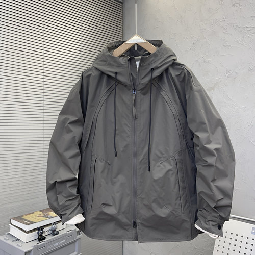 2025秋季新款男士工装连帽外套韩版潮牌机能风冲峰衣休闲上衣男装