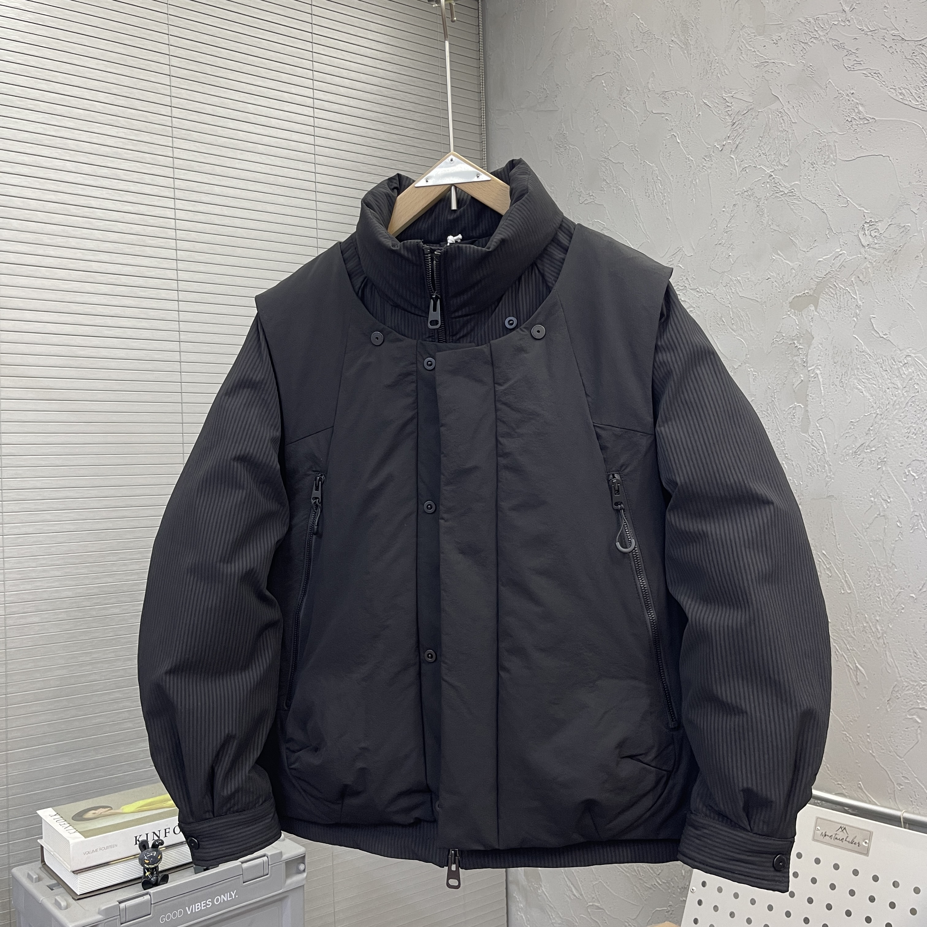 2025冬季新款潮牌三合一可拆卸男士羽绒服潮流立领保暖白鸭绒外套