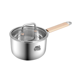 爱仕达三层钢奶锅NC16S3Q家用食品级304不锈钢辅食锅16cm