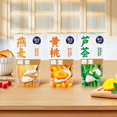 味全优酪乳黄桃味180g*12杯果粒酸奶黄桃味芦荟味多口味早餐奶