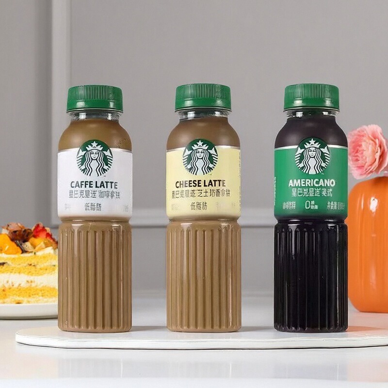 星巴克芝士奶香270ml*6瓶美式拿铁低脂即饮咖啡饮料换箱发