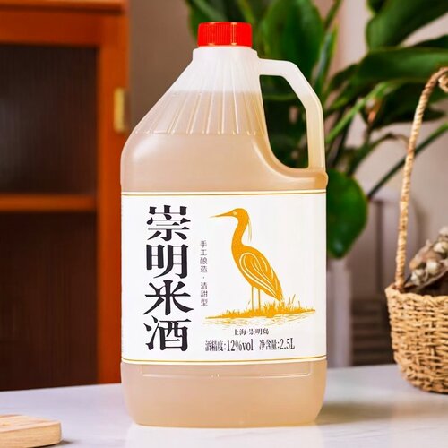 上海崇明米酒2.5L桶装12度清甜型糯米酒小酌聚餐上海特产
