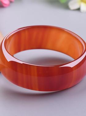 天然红玛瑙手镯加宽加厚