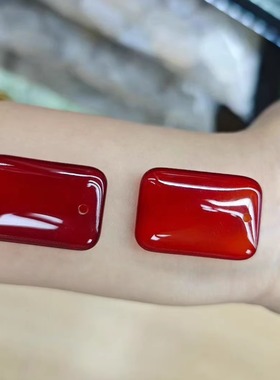 天然红玛瑙无事牌吊坠 男女款 黄玉髓平安牌挂件项链玉坠玉佩饰品