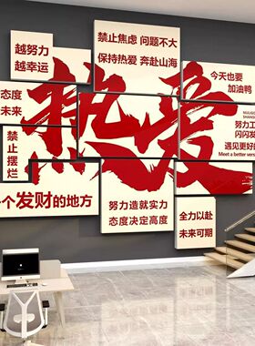 搞钱墙贴电商办公室墙面装饰布置