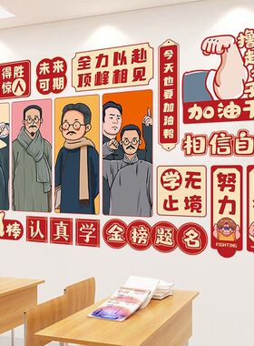 教室布置装饰班级文化墙贴初高考