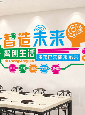 科技办公室培训人工智能墙贴纸