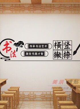 练字培训班传承中华文化书写墙贴