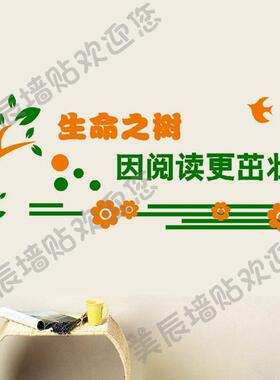 培训学校读书角生命之树布置装饰