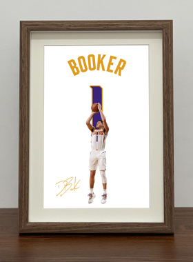 NBA篮球太阳DevinBooker德文布克相框摆台装饰画海报挂画生日礼物