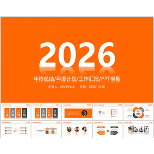 2026高端创意设计年终总结汇报ppt 新年计划业绩分析经营状况ppt