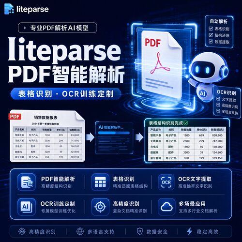 liteparse/OvisOCR2模型本地部署文档pdf表格图片屏幕截图ocr定制
