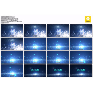 手捧星光粒子特效演绎logo宣传片头ae模板 公司宣传片花科技感ae