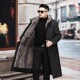 仿皮草貂皮军大衣冬季 派克服男款 可拆卸貂内胆皮毛一体外套超长款