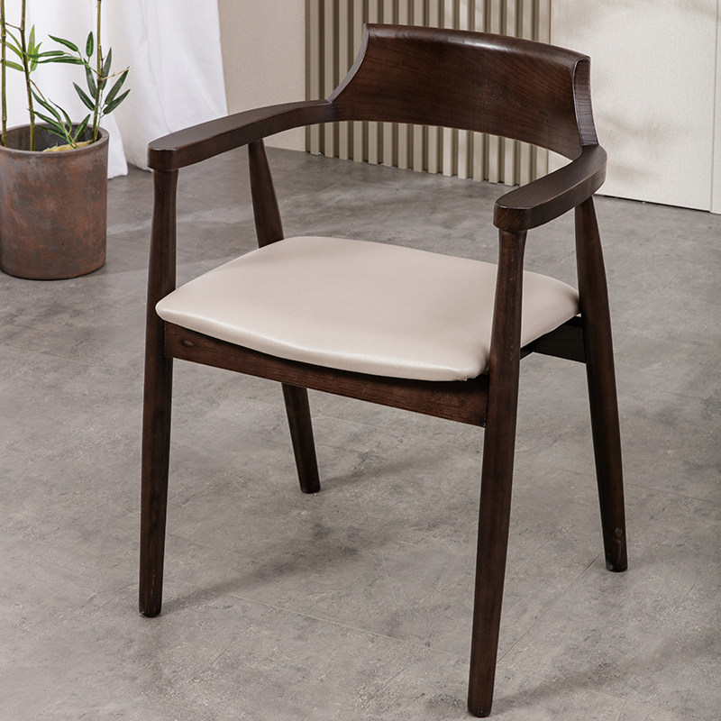 轻奢极简实木座椅吧台椅圈椅餐椅茶桌椅金秋檀木办公休闲椅软座椅,住宅家具,圈椅,淘宝优惠券,粉丝福利购,淘宝优惠卷