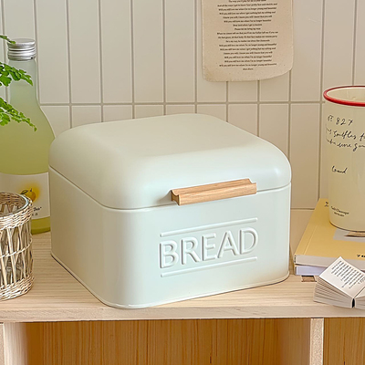 北欧INS风竹把手铁艺收纳盒玄关口罩钥匙收纳盒桌面零食储存箱子