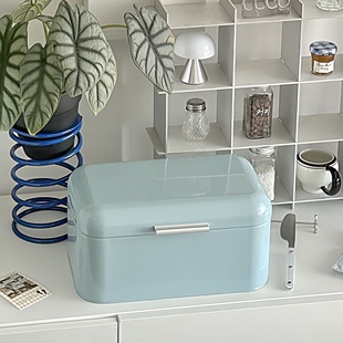 韩系ins风大容量掀盖收纳盒桌面翻盖储物箱多功能面包零食整理盒