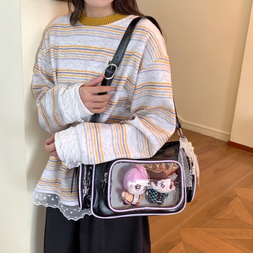 高颜值甜美少女二次元斜挎痛包