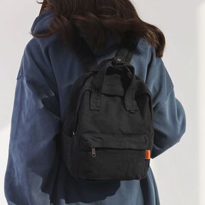 日系ins双肩包女森系简约百搭帆布手提两用迷你休闲平板小背包