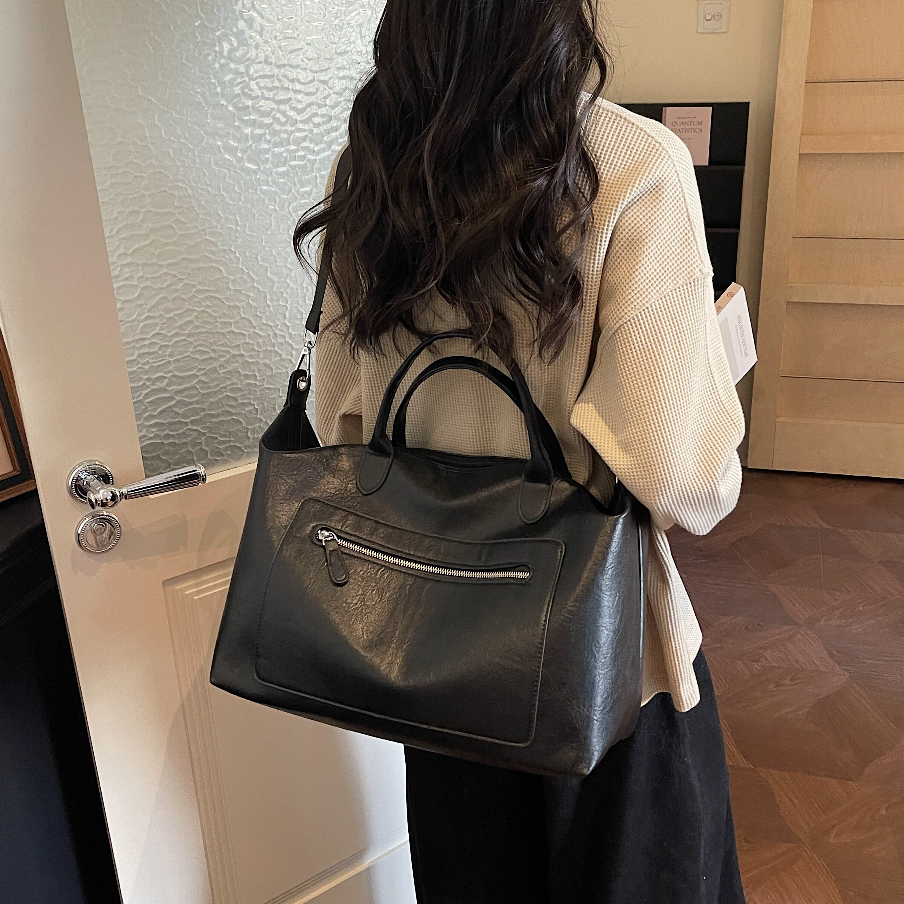 时尚复古包包女短途旅行包高级感女士外出旅游出差行李袋手提包