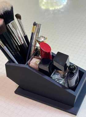 黑色哥特式装饰摆件,浴室卧室客厅玄关书架办公台笔化妆刷收纳盒