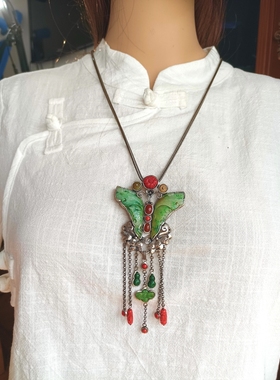 黄加绿红塑料，吊坠