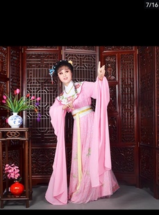 出租越劇林黛玉女花旦戲服新款 七仙女表演演出 古裝 黃梅戲小旦服裝