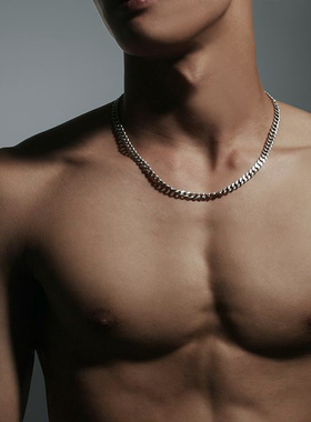 YUKI男士高级感气质钛钢欧美项链条不褪色锁骨链ins冷淡风精致潮