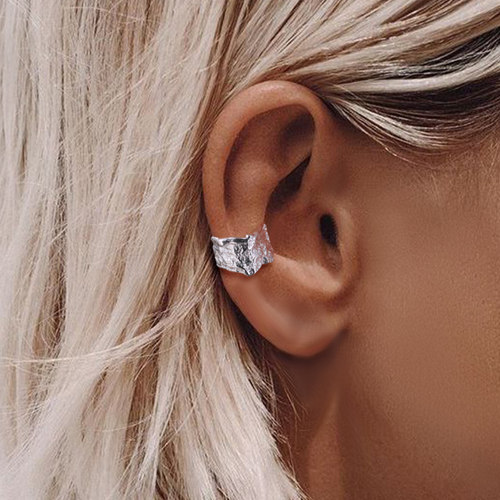 Yuki耳夹925纯银不规则男女小众