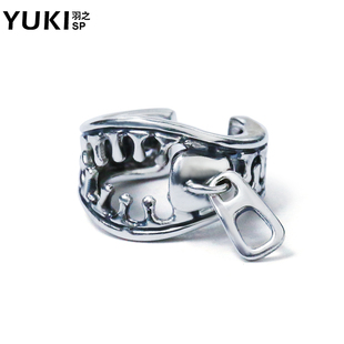 YUKI个性 925纯银耳夹拉链银饰男女无耳洞耳廓耳骨夹潮INS小众新款