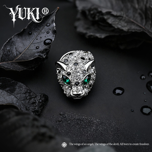 潮人 豹子胸针男气质领针领扣女配饰个性 YUKI欧美饰品西装 西服男士